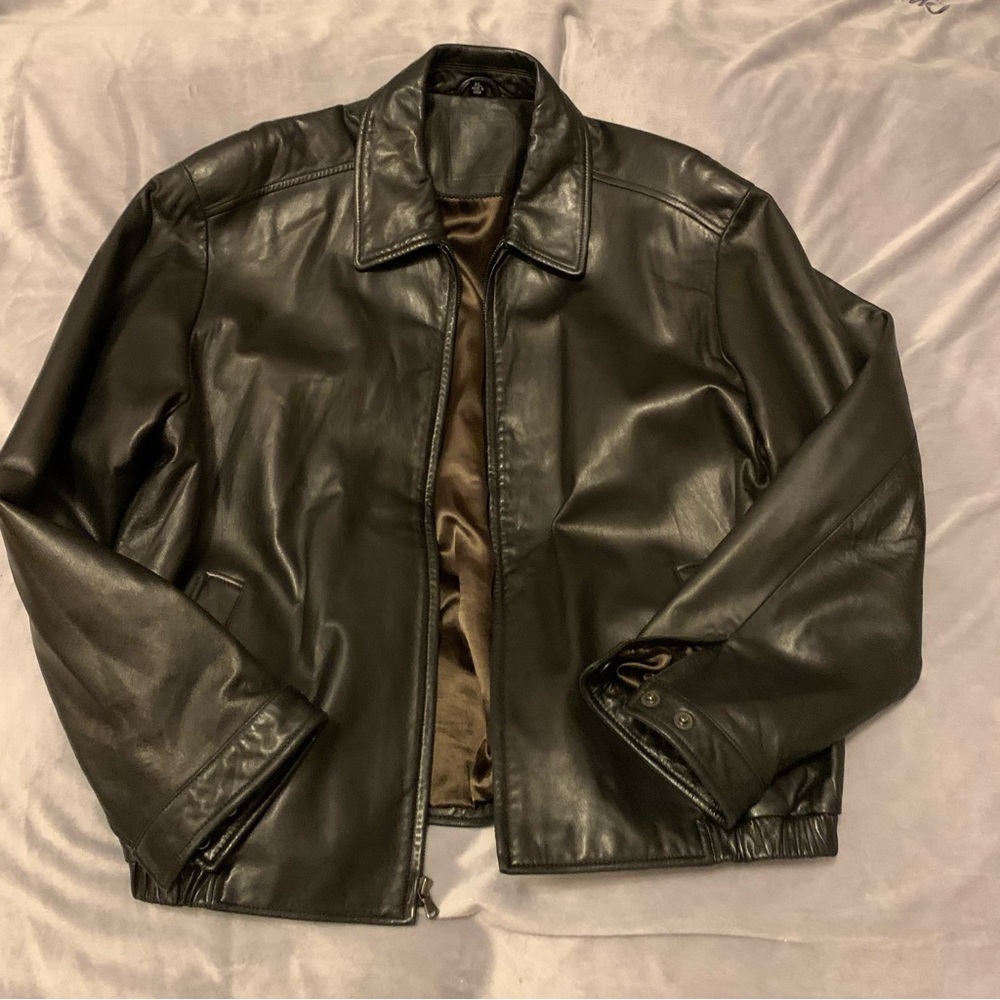 Men’s Vintage Lambskin Leather Jacket Size XL